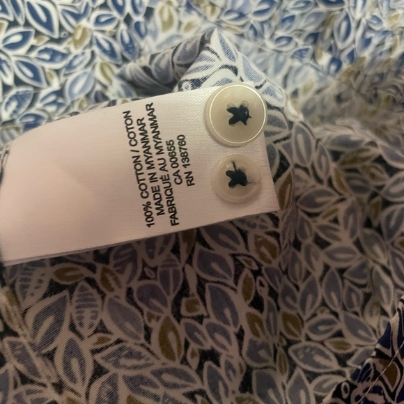 (NWT) RW & CO Slim-Tailored Fit Dress Shirt With Blue Floral Pattern, Size Large - Picture 4 of 5